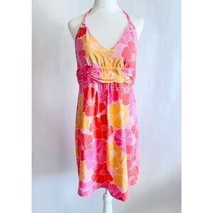 Tommy Bahama Pink and Orange Floral Maxi Dress